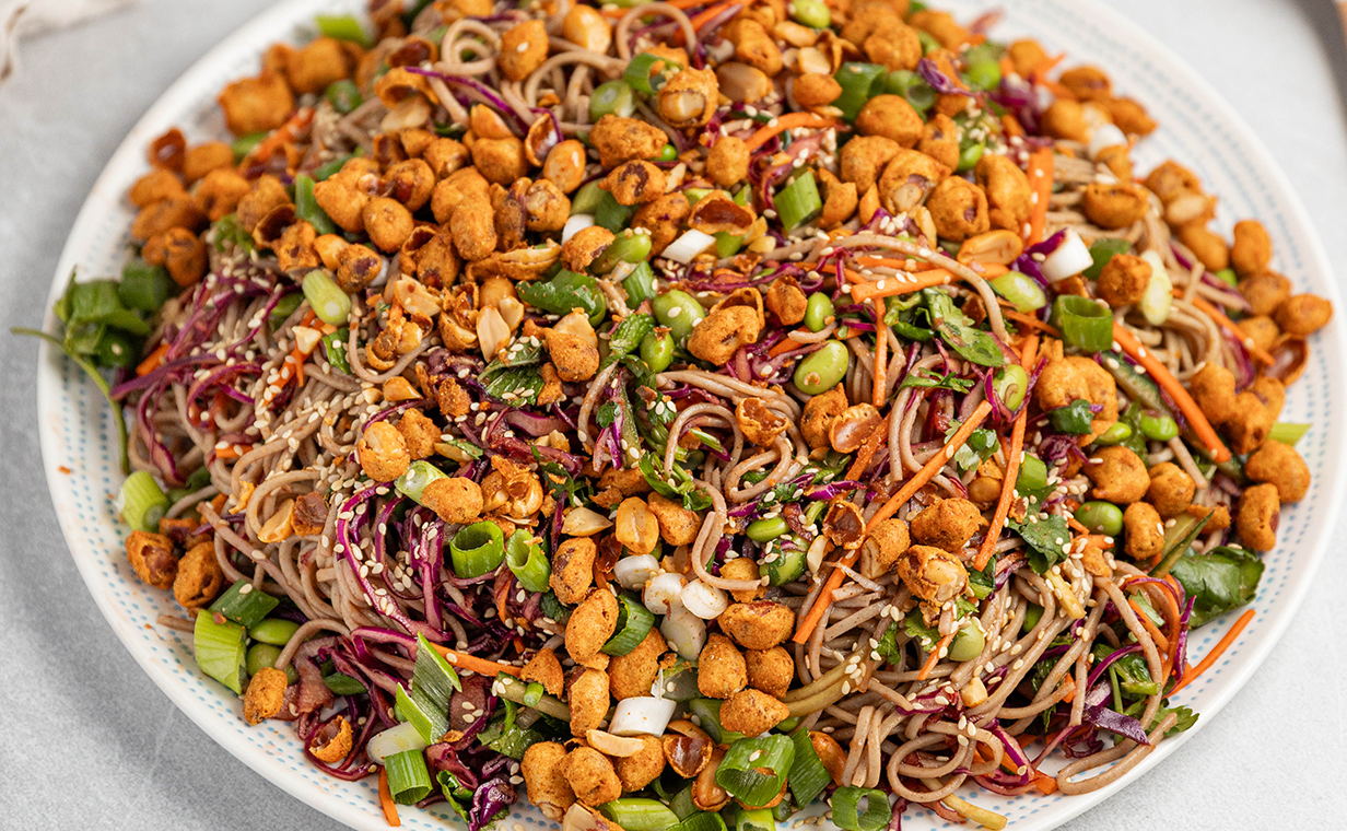 Soba Salad with Spicy Peanuts